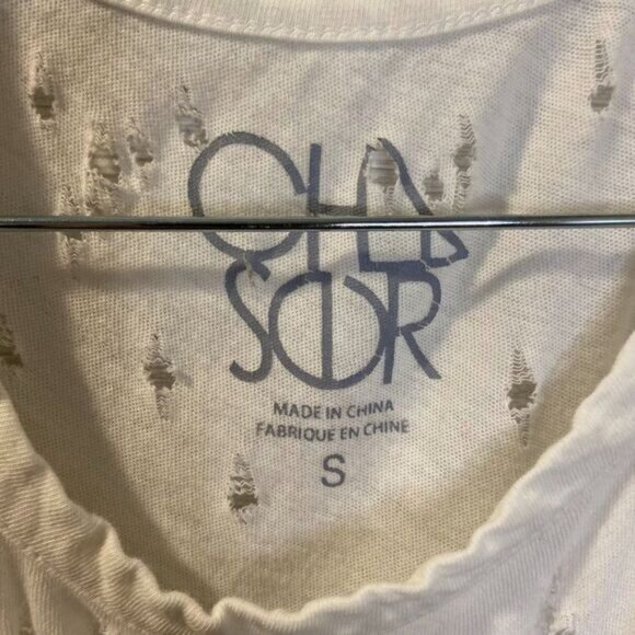Chaser‎ White Studded Distressed Cotton Tank Top - Picture 5 of 7
